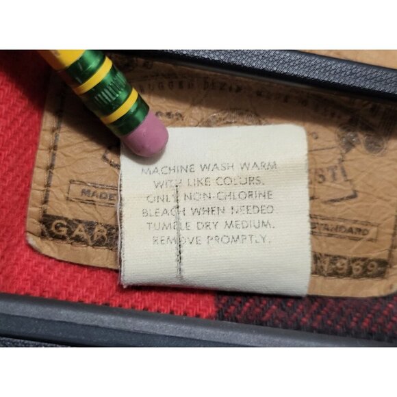 Vintage GAP 90s Denim Trucker Jacket Buffalo Plaid Blanket Lined - Picture 14 of 16